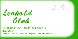 leopold olah business card